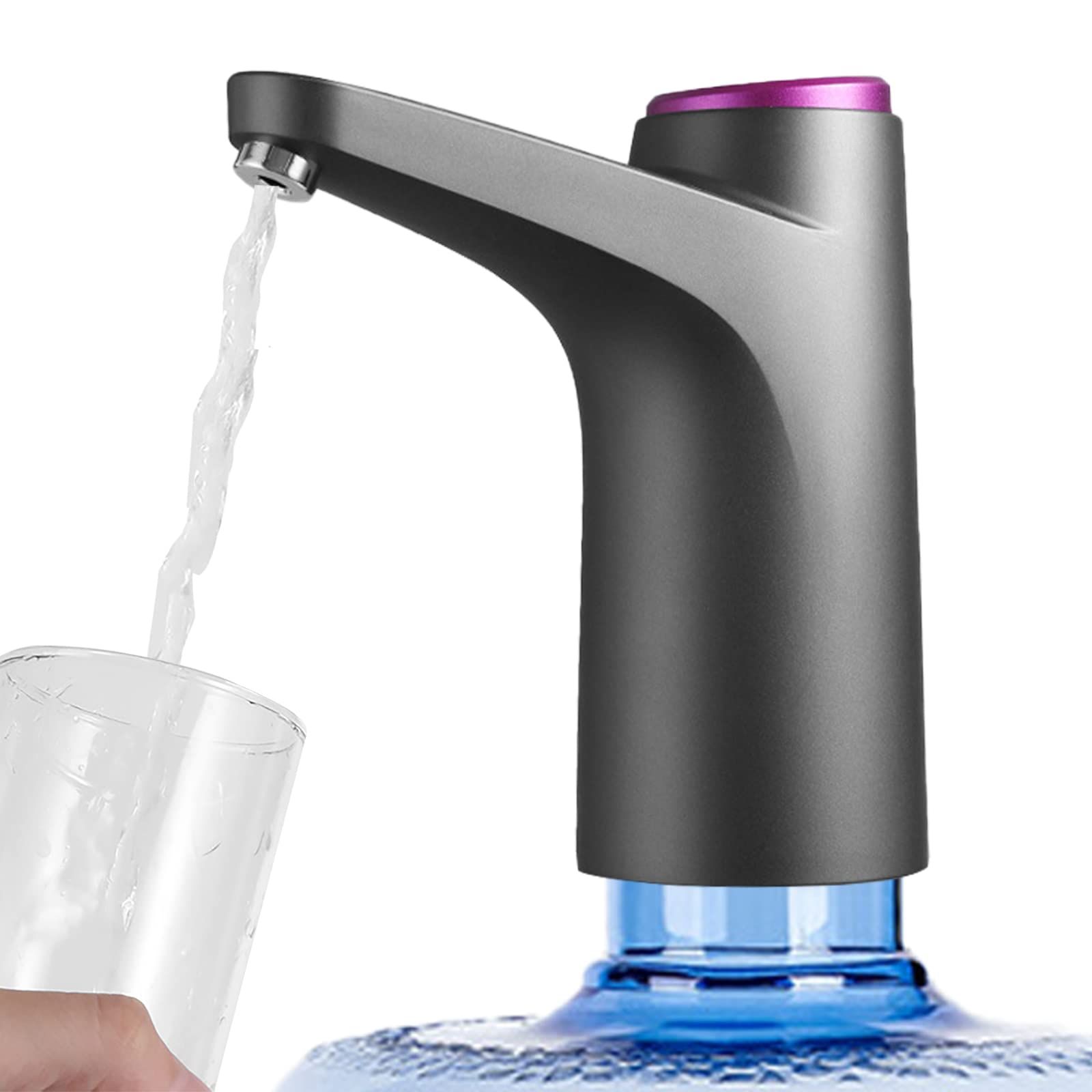 Portable Water Cooler Dispenser,Universal Water Dispenser for USB Charging Water Pump（black）