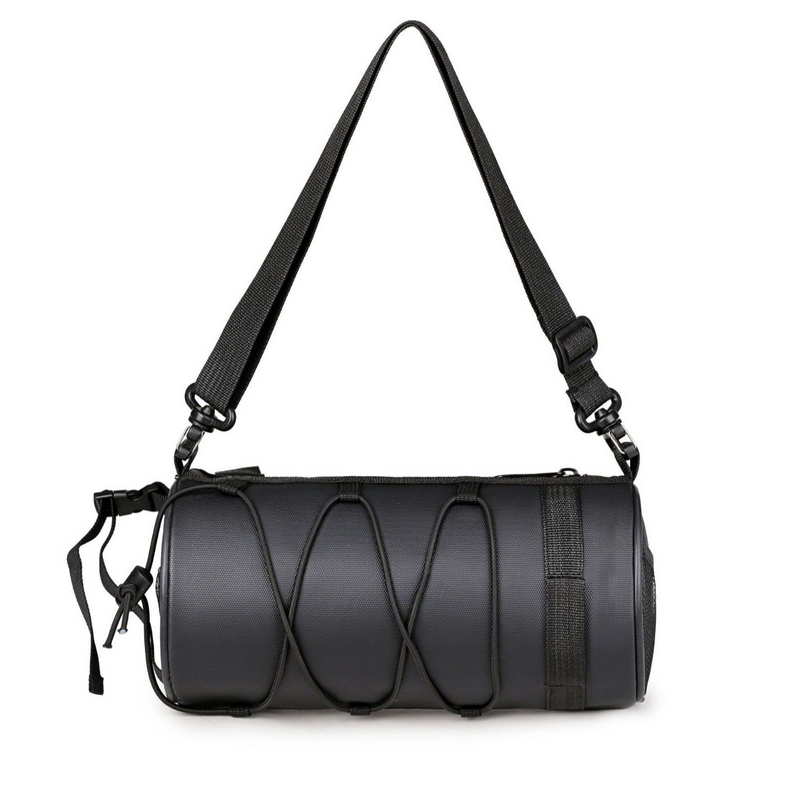 Bike Handlebar Bag, Bicycle Front Bag Shoulder Bag Storage Bag with Shoulder Strap for Road Mountain Bike Cycling Travel（black,22*11*11cm)