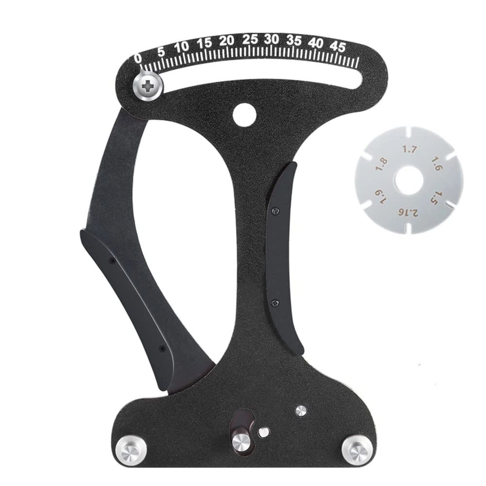 Bicycle Spoke Tension Meter Measuring Tool Aluminum Alloy Bicycle Wheel Repair Tool Spoke Wire Tension Adjustment Tool for Cycling Wheel Spokes Check or Correction（19.5*11.5cm)
