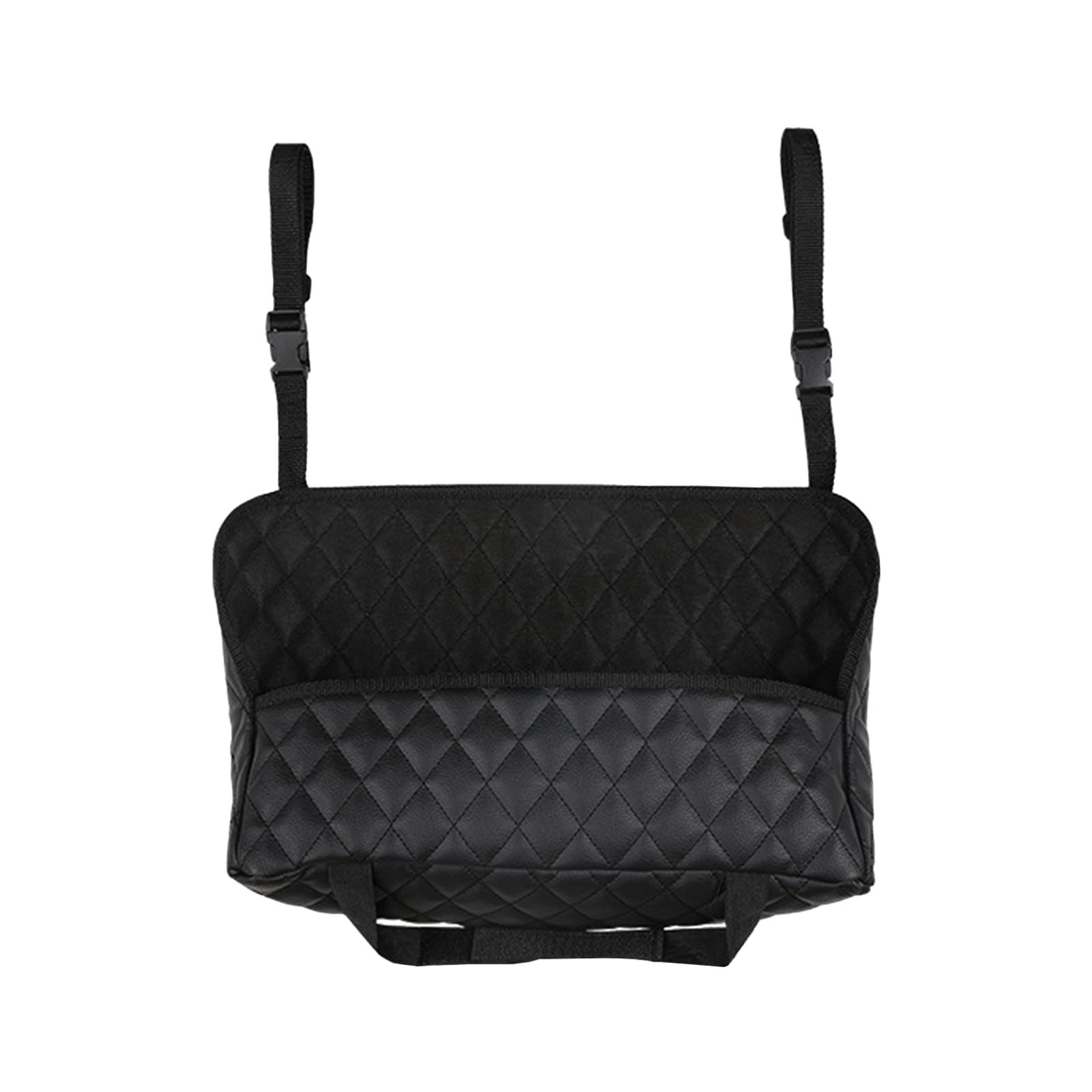Car Purse Holder - Durable Leather Seat Back Organizer, Front Seat Storage Barrier, Pet & Kids Driver Storage Netting Pouch （Classic）