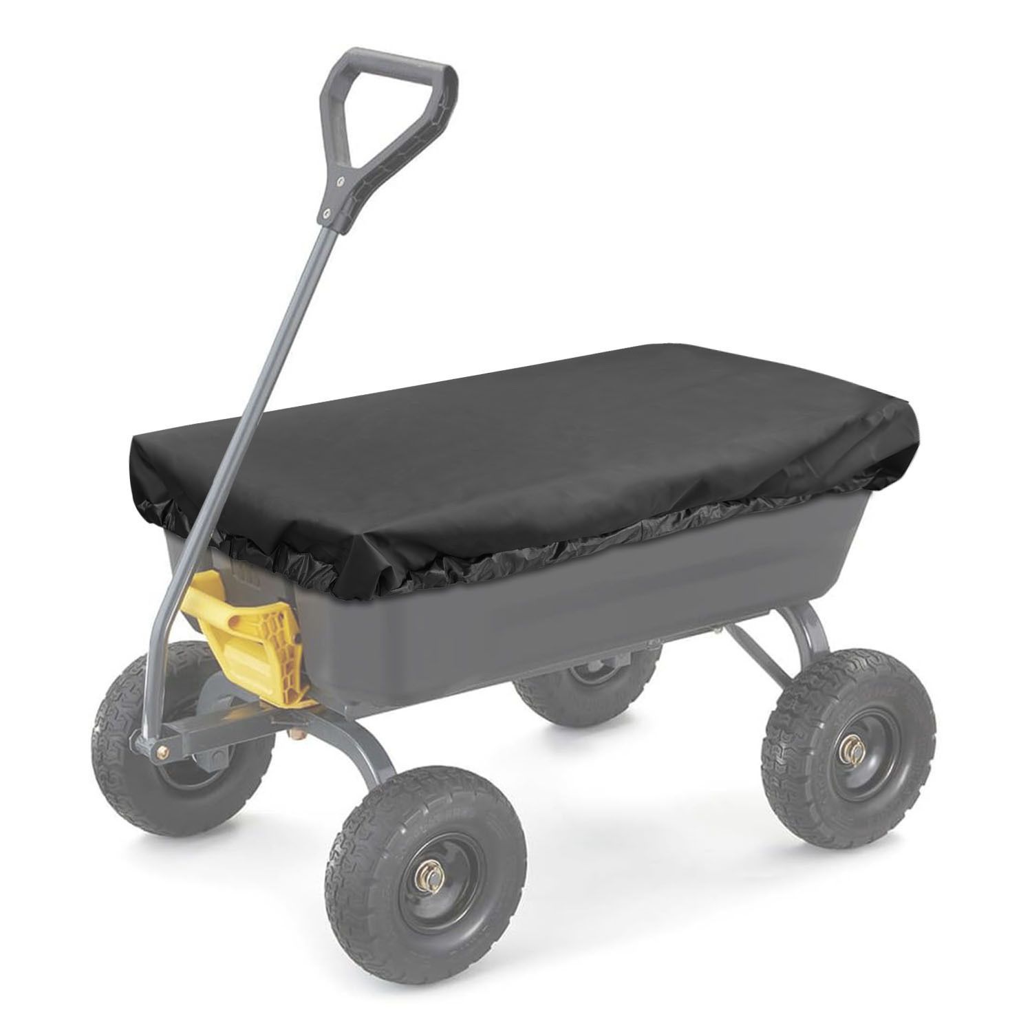 Collapsible Wagon Cover for Carts Garden Dump Cart, Outdoor Garden Wagon Cart Cover, Waterproof Dustproof UV Resistant Wagon Rain Covers Perfect for Lawn, Barn and Farm(There is only one dust cover)