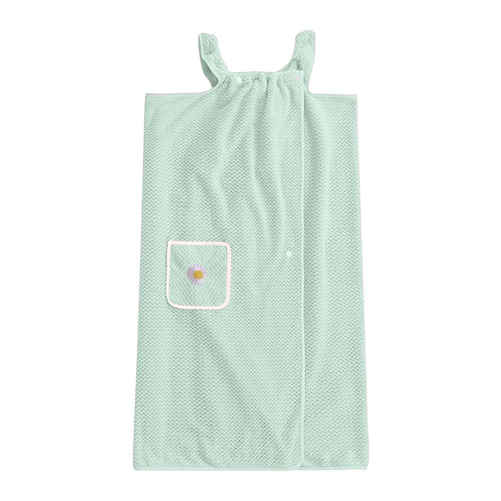 Dry Absorb Water Wearable Bath Towel, 2-in-1 bathrobe wearable bath towel for women After Shower  matcha green100*130cm