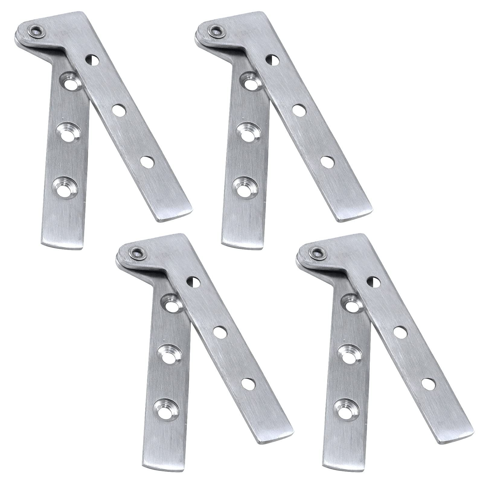 Pack of 8 360 Degree Rotatable Pivot Hinge for Window Fence Sheds Kitchen gate Closet Cupboards（Excluding screws）
