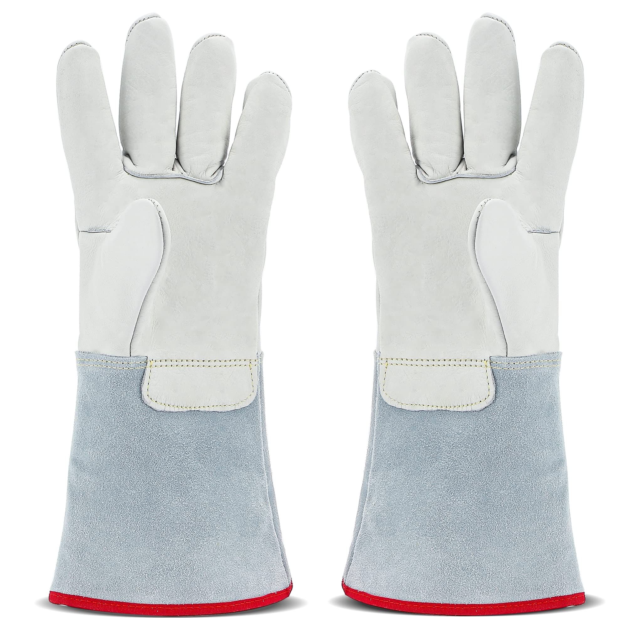 Cryogenic Gloves 40cm Long Mid-arm LN2 Protective Gloves for Liquid Nitrogen/Dry Ice/Cold Storage