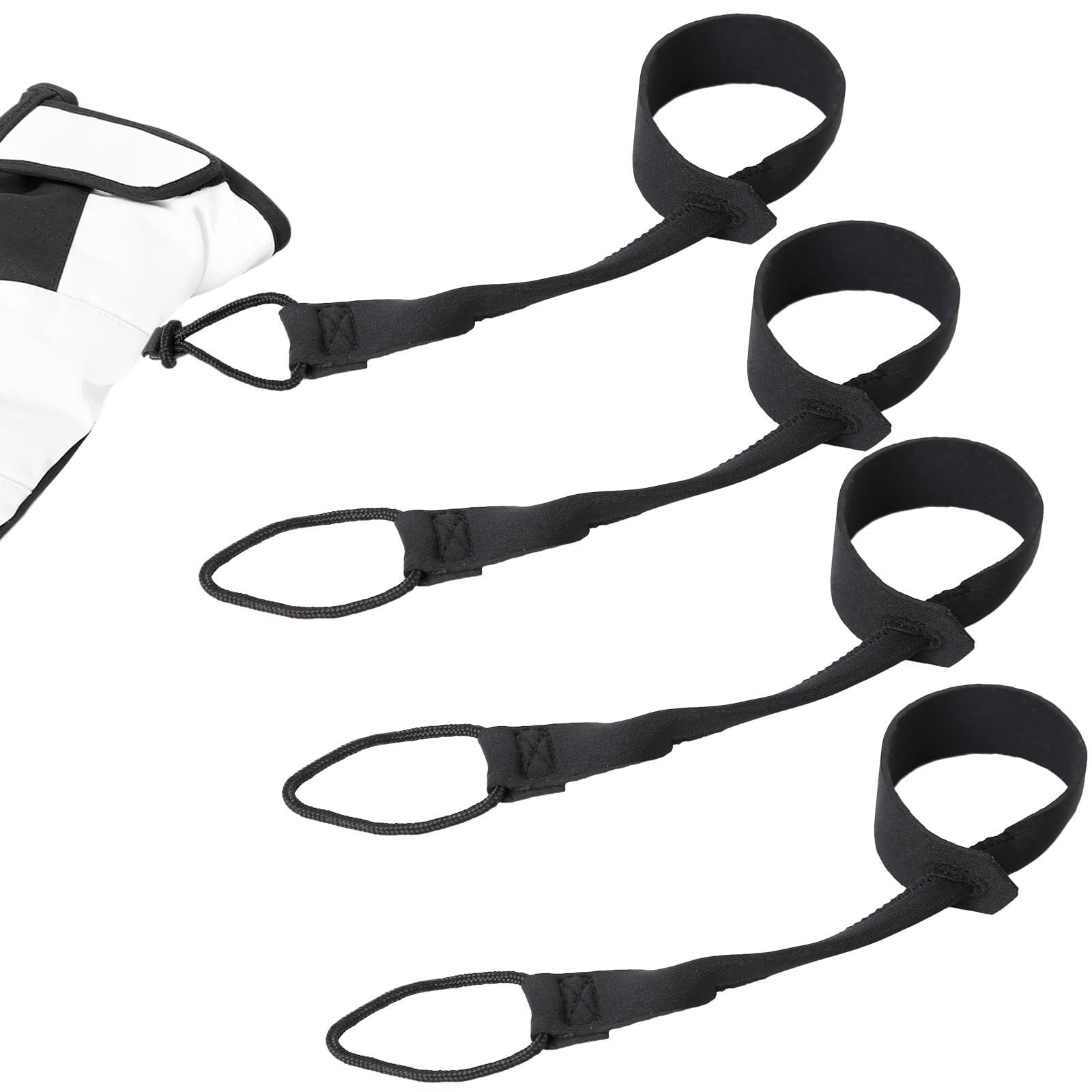 4 Pcs Extended Straps - Unisex Ski Strap for Hanging gloves, Narrow Wrist Leash for Gloves, Glove Tether for Adult, Winter Ski Glove Leash Wrist Strap