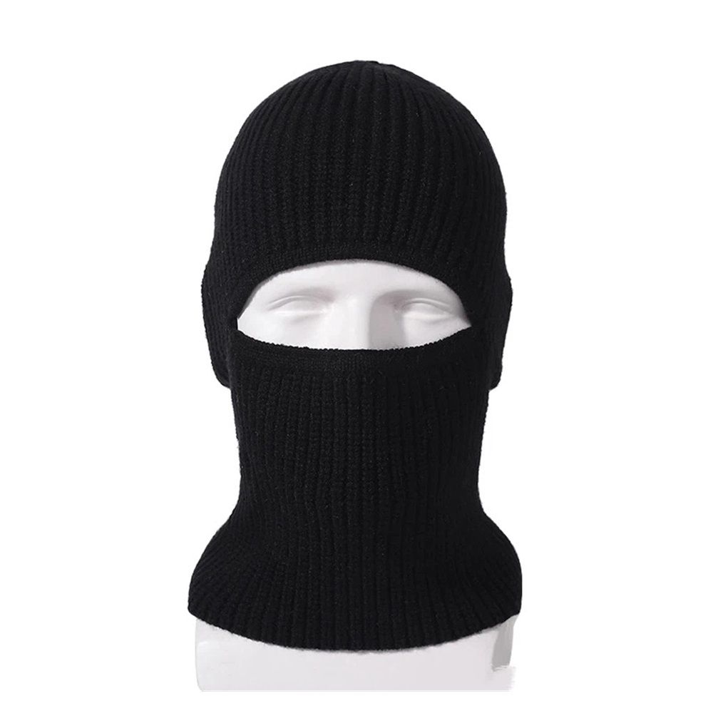 2 in 1 Ski Mask Black Ski Face Mask Winter Warm Cap Beanie Hats for Men Women Headwear, Hat Warm Full Face Ski Mask