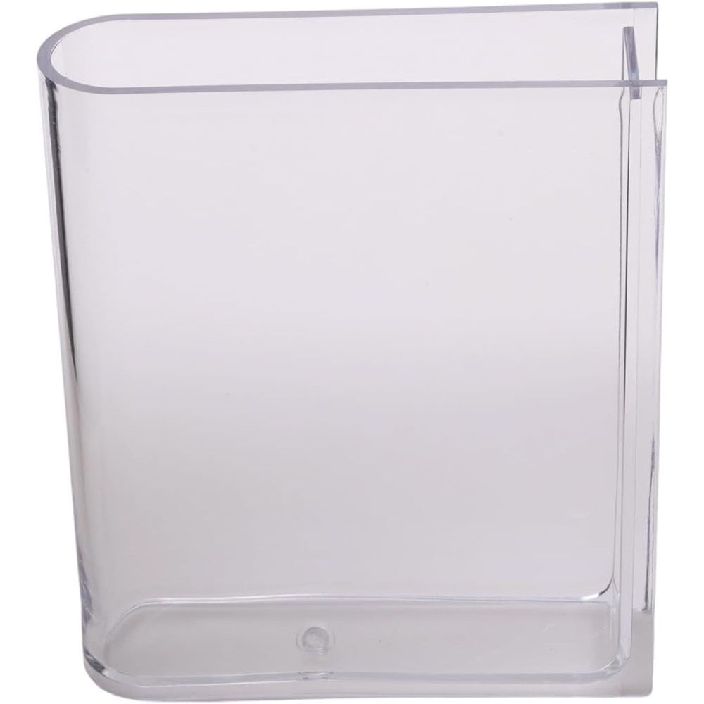Clear Acrylic Book Vase for Flowers, Transparent Flower Vase for Home Decor, Simplicity Bookshelf Decor, Unique Stuff for Book Lovers (Clear)