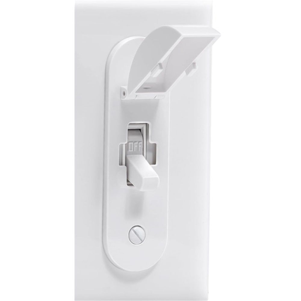 4 pack Wall Switch Guard, Child Proof Light Switch Cover Guard | Toggle Style | Light Switch Protection | Keep Toggle Switch in On or Off Position | White（Excluding screws）