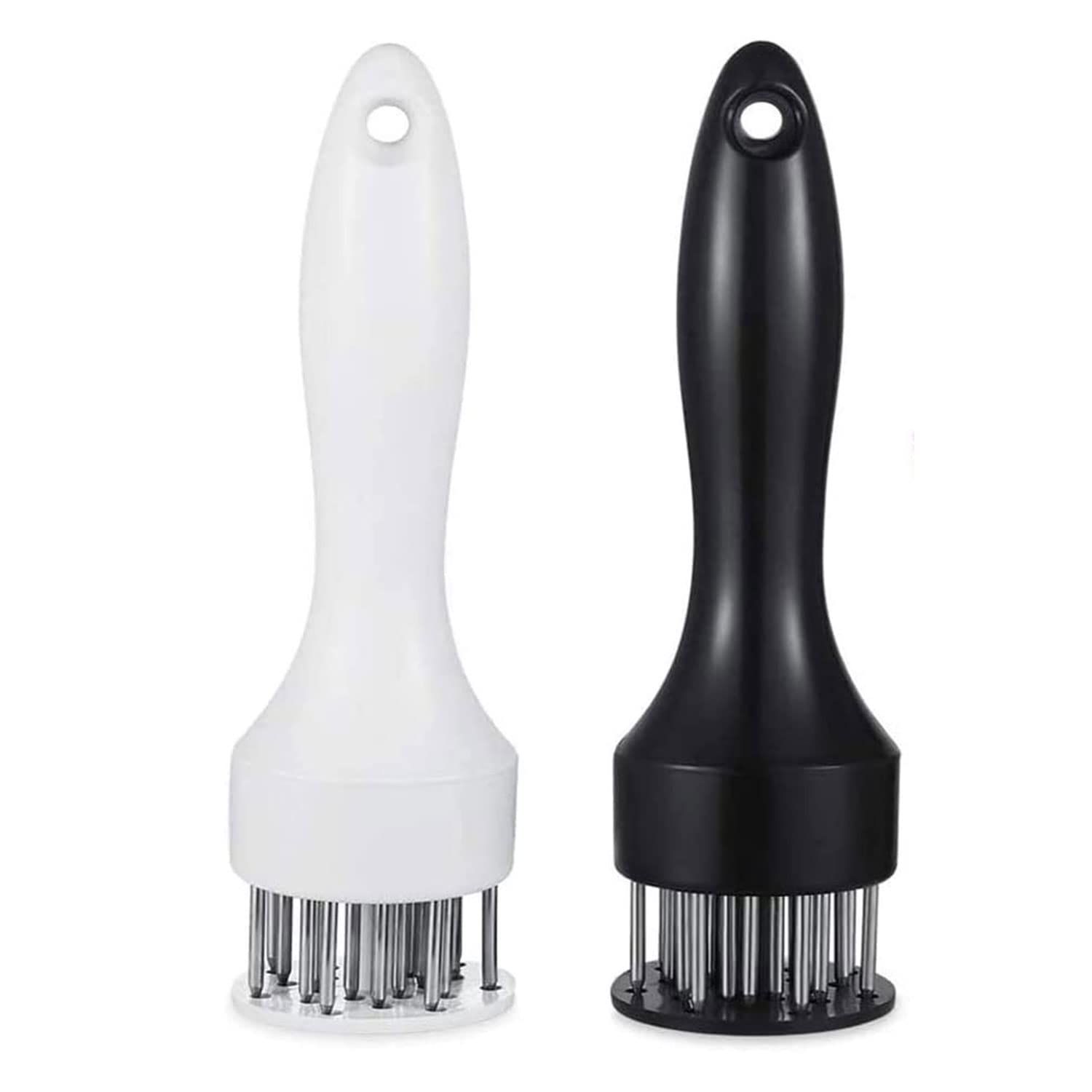 Black – 21 Needles Food-Grade Stainless Steel Meat Tenderizer, Household Manual Steak Tenderising Tool, Meat Piercing Breaker for BBQ Beef, Pork & Chicken