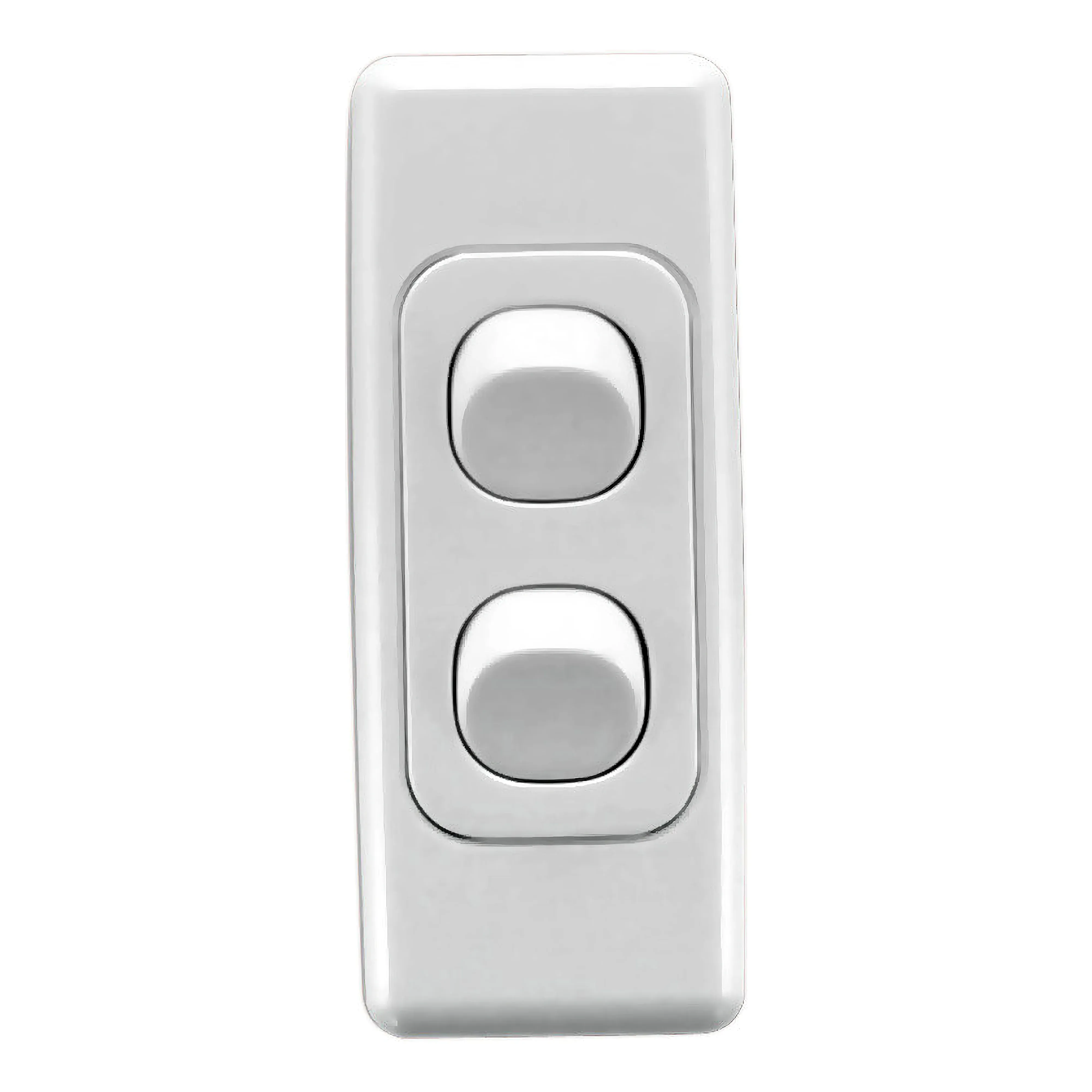 Clipsal Switch Architrave 2 Gang White 10A 2032A-WE