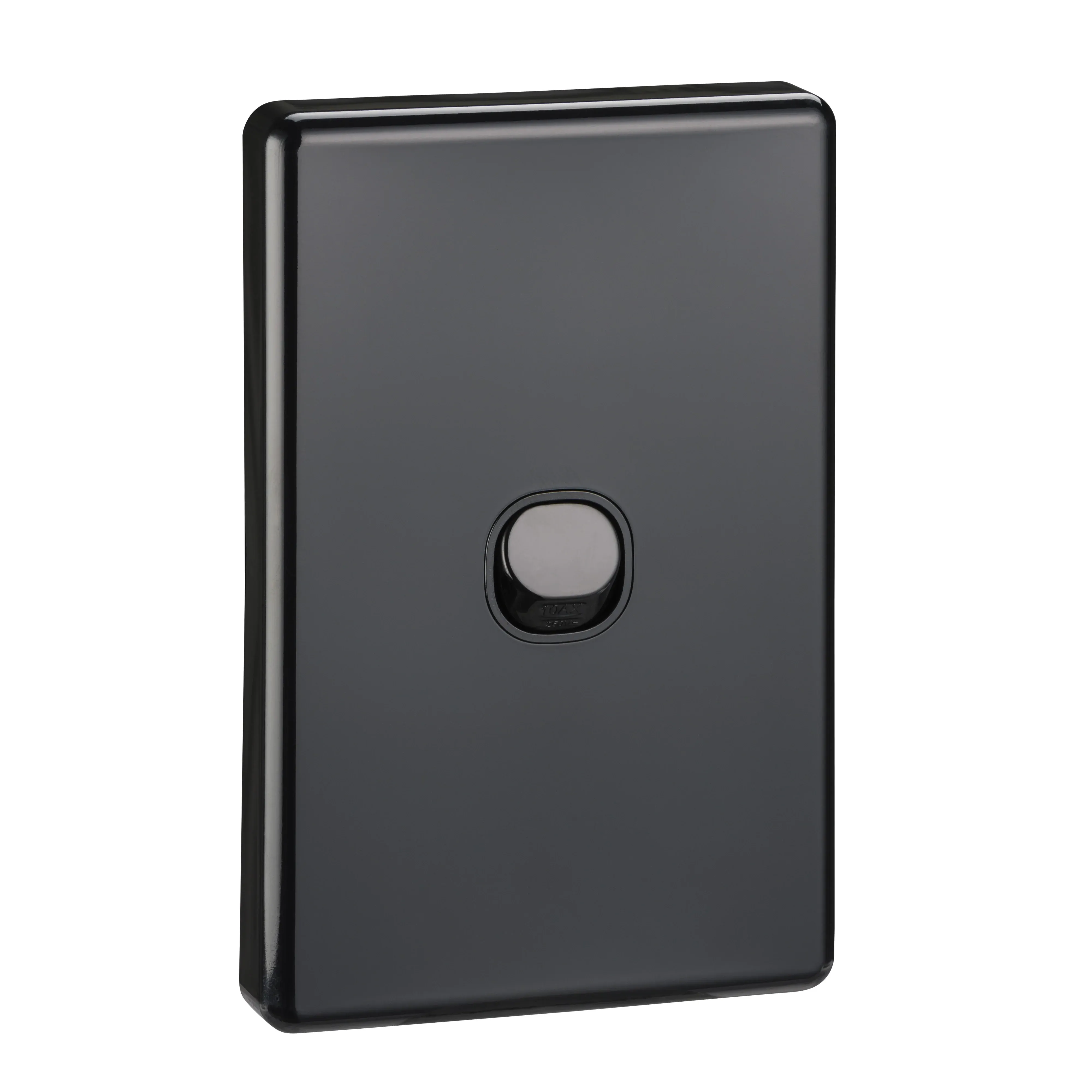 Clipsal Classic C2000 Series Flush Switch 1 Gang, 250VAC, 10A, Standard, Vertical | Black C2031VA-BK