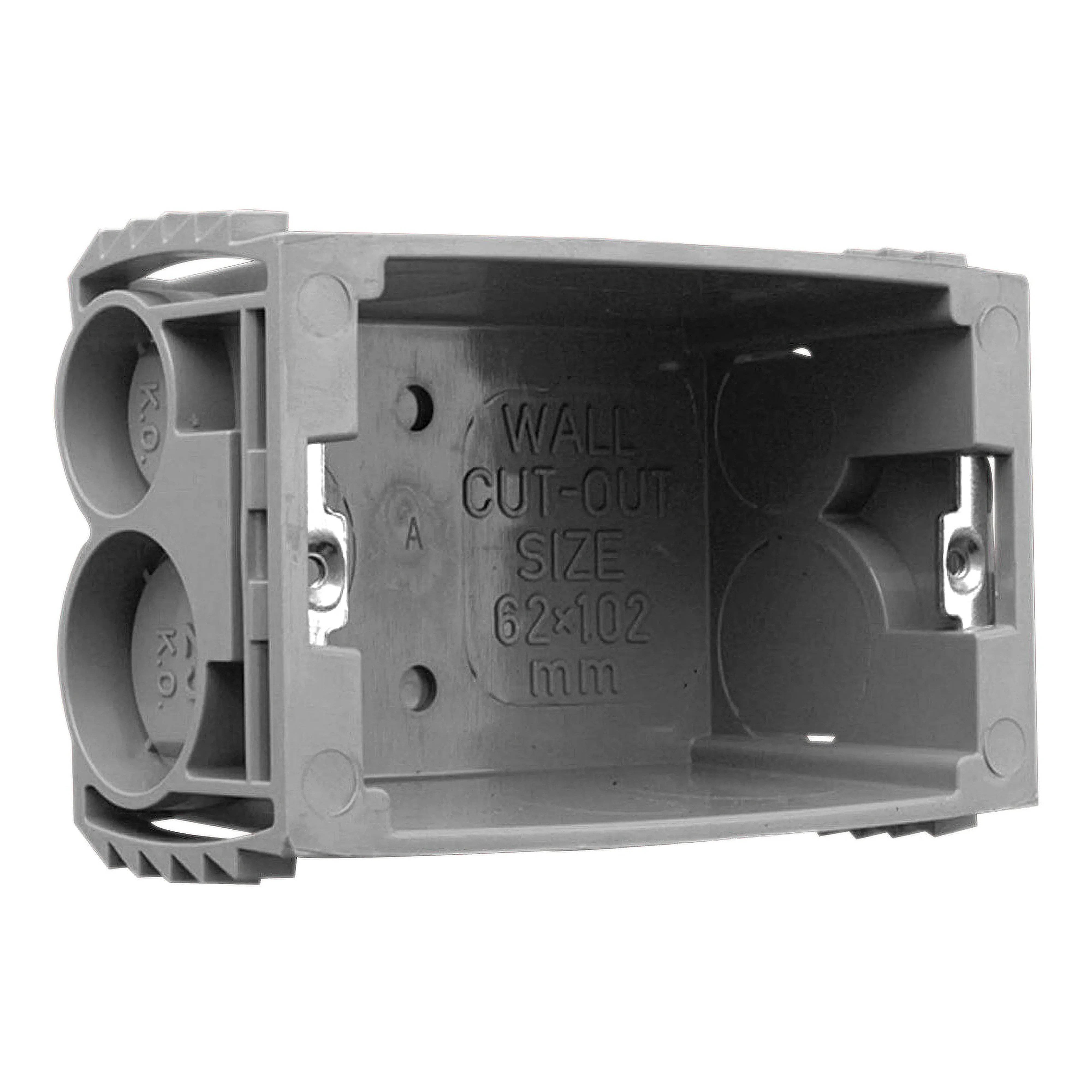 Clipsal Wall Box Plastic 1 Gang with Sliding Nuts 157/1P