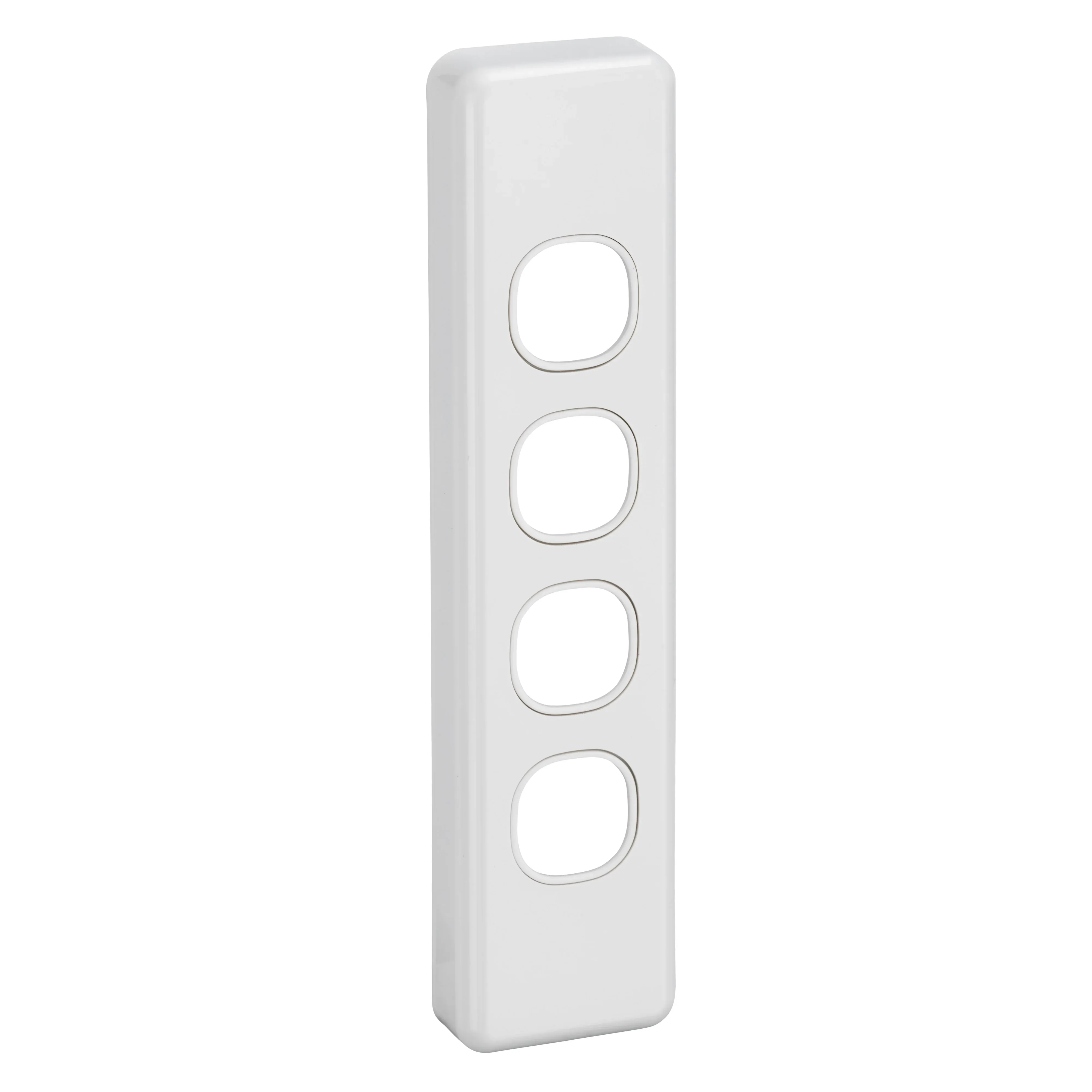 Clipsal Classic C2000 Series Switch Grid Plate and Cover 4 Gang, Architrave | White Electric | C2034-WE