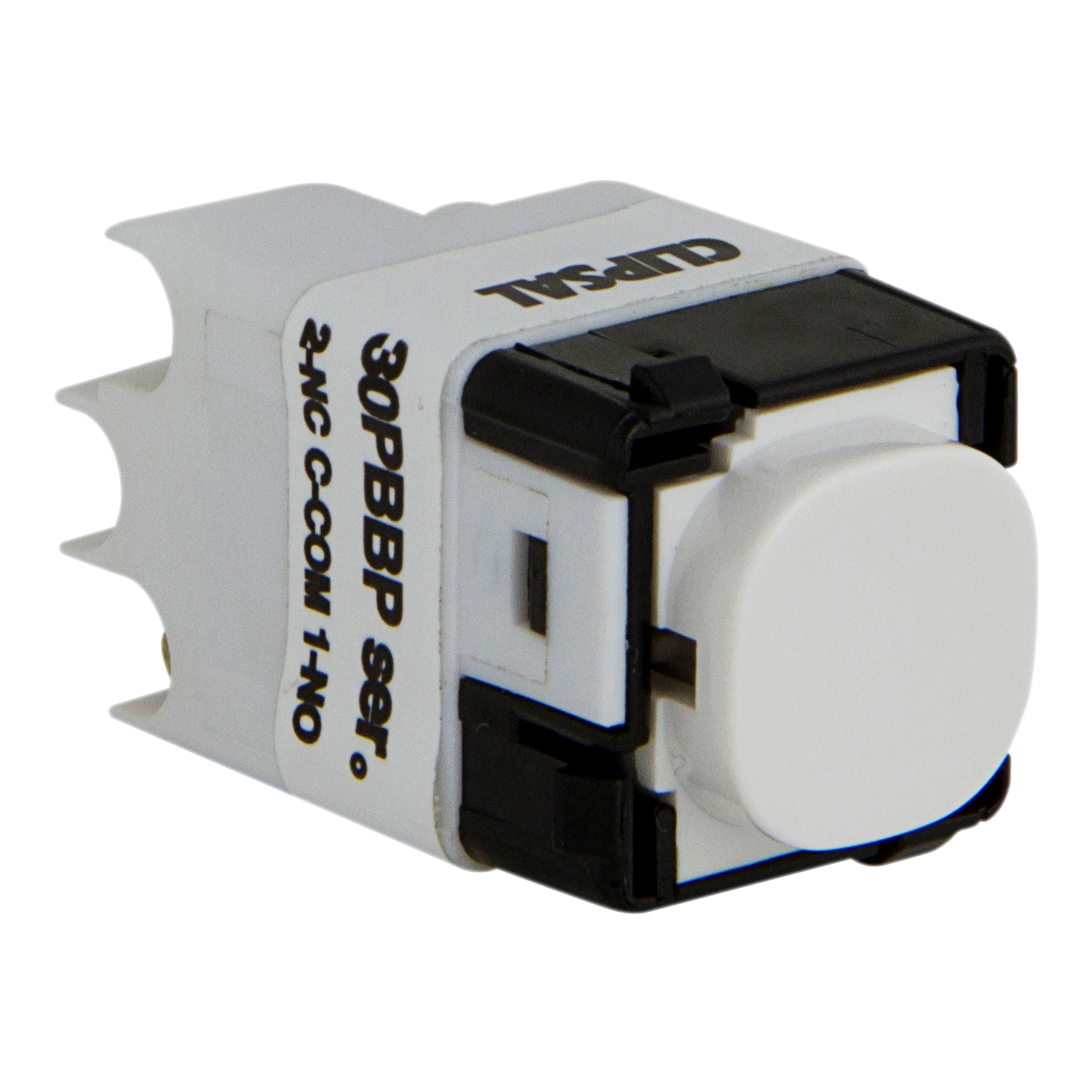 Clipsal Impress Series push-button Mechanism Momentary, 230/240V, 16A | White Electric | 30PBBP-WE