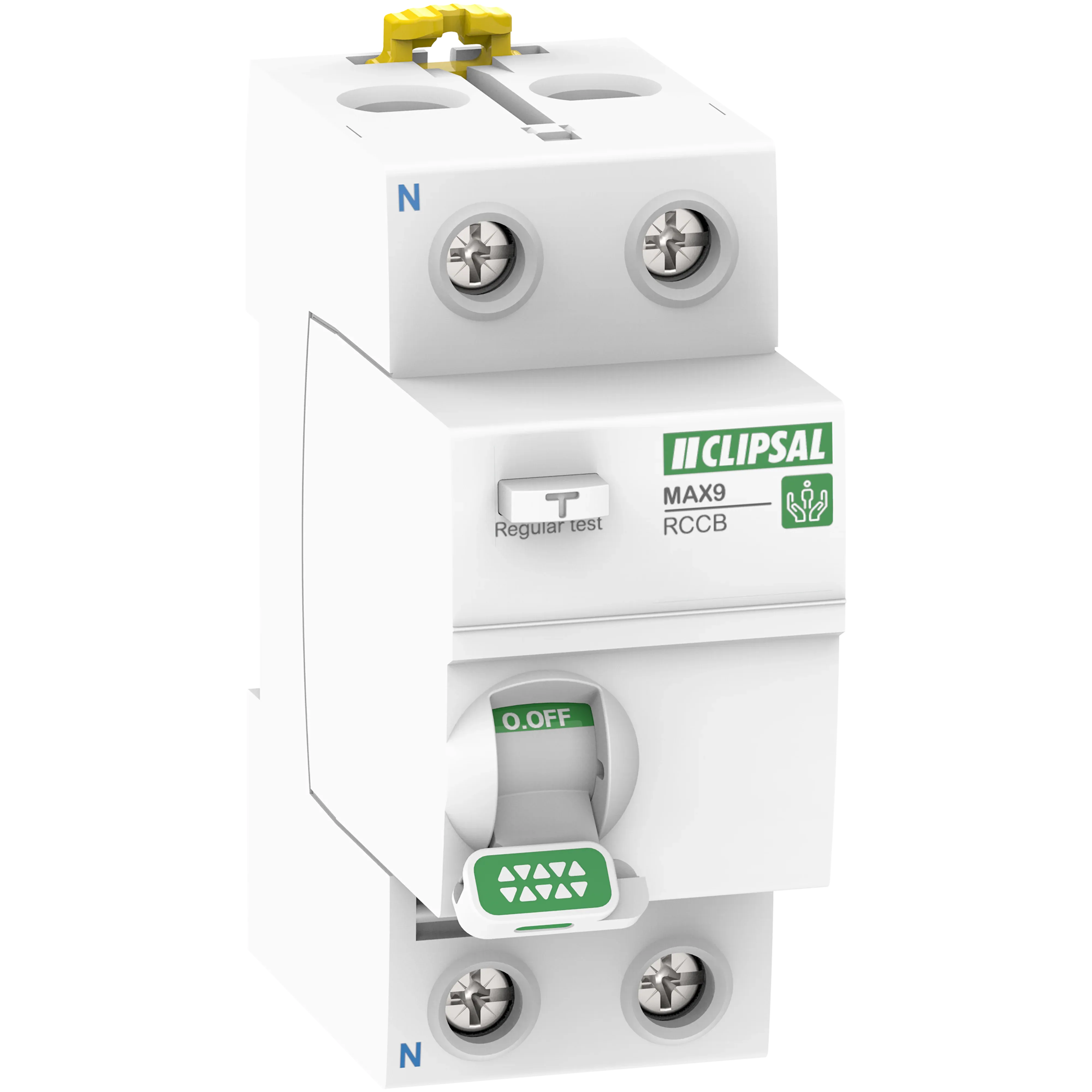 Clipsal MAX9 Residual Current Circuit Breaker (RCCB) 2P, 40A, 30mA, A Type | MX9RC240