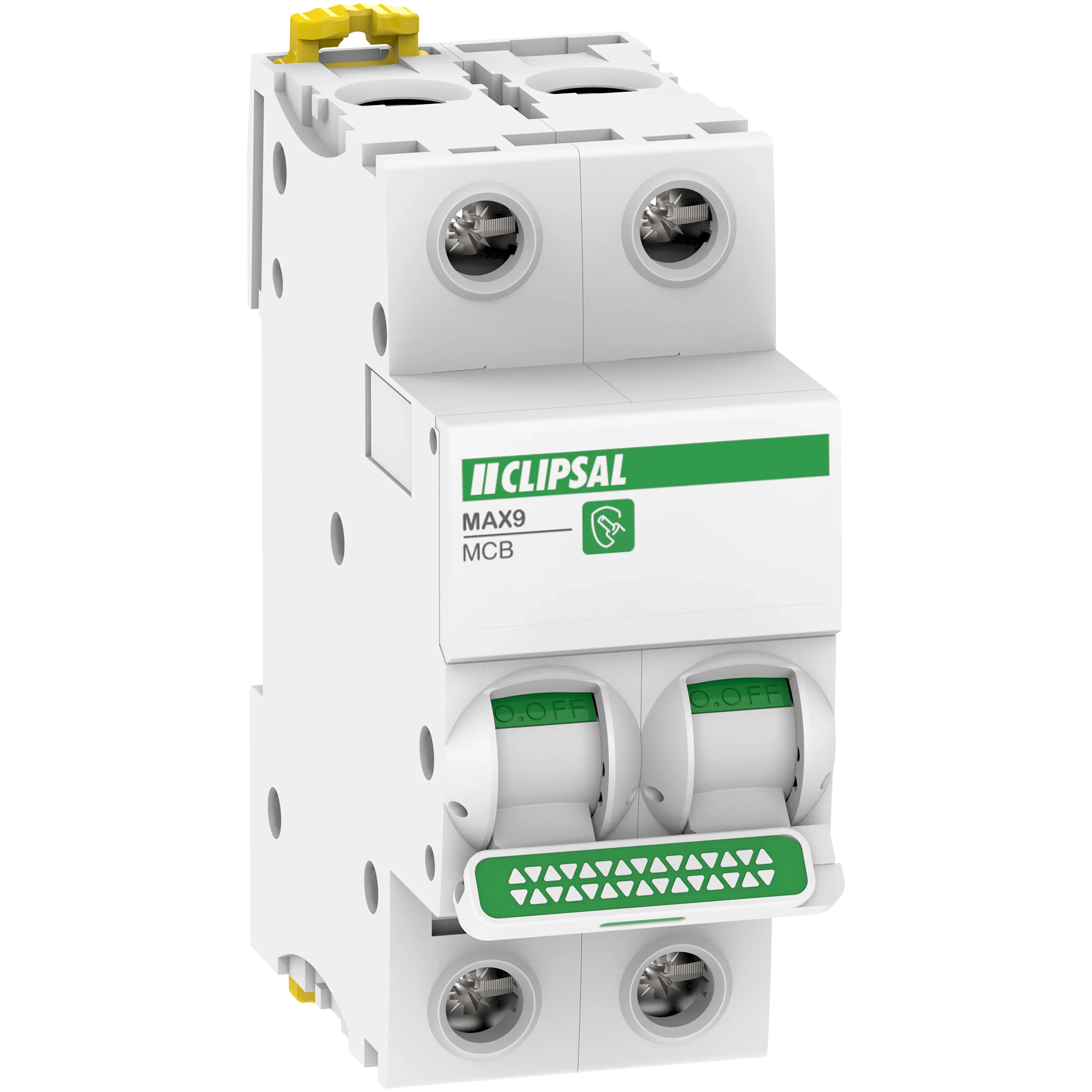 Clipsal MAX9 Miniature Circuit-Breaker (MCB) 2P, 50A, C Curve, 6000A, 415V, Distribution | MX9MC250