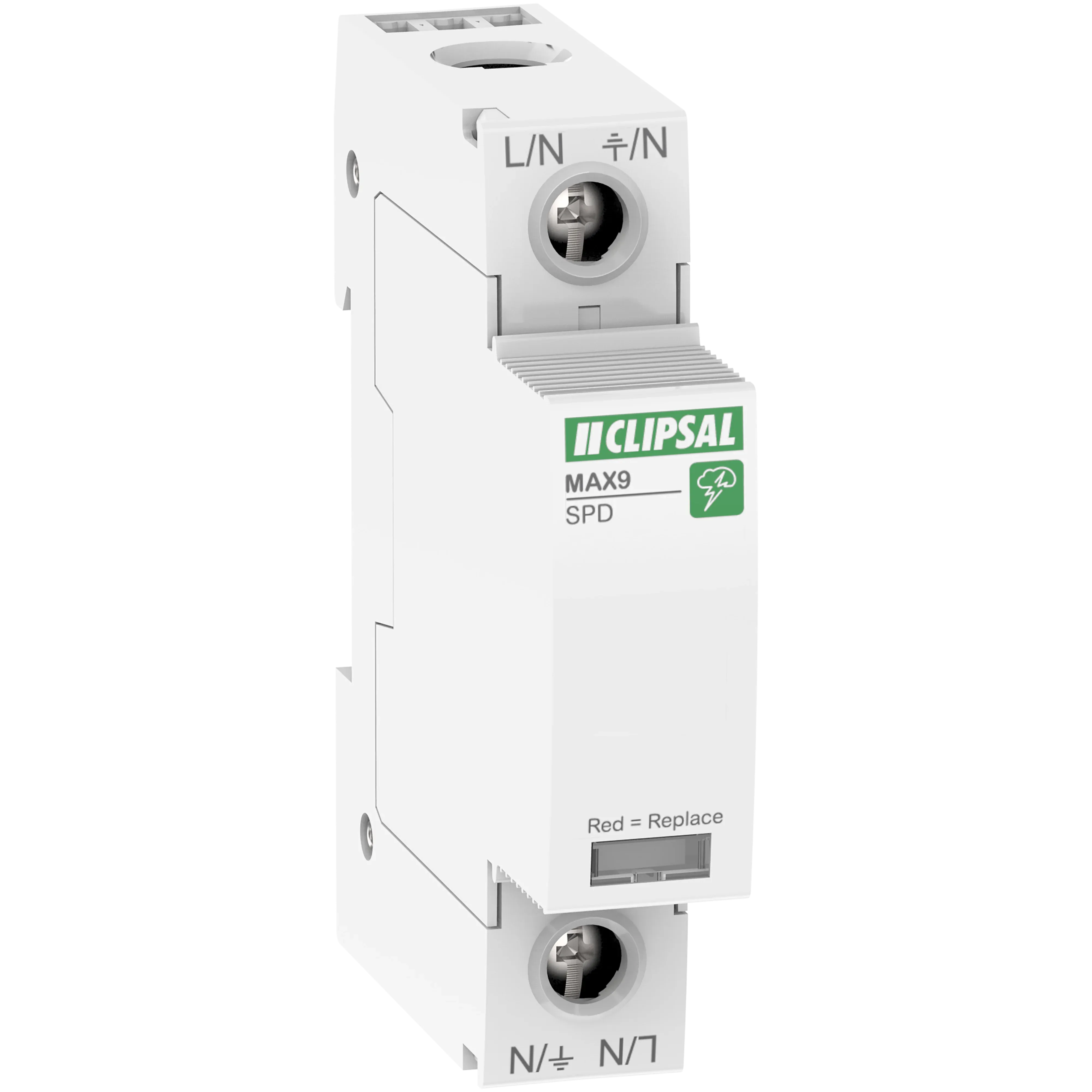 Clipsal MAX9 Surge Protection Device SPD, 1P, 40kA | MX9SP140