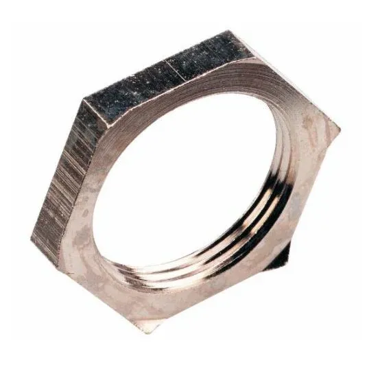 Cabac EMC Cable Gland Locknut Hex Barbed M40 Nickel Plated Brass | LNM40EMC