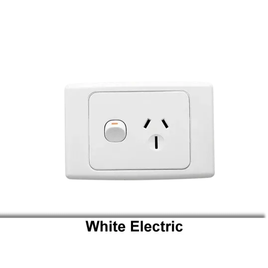 Clipsal Single Power Point Flush Mount Standard 15A 250V 1 Pole Horizontal White | 2015/15WE