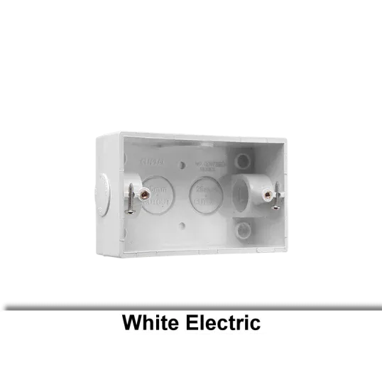 Clipsal Surface Mounting Box PVC 1 Gang 2x25mm End White | 238/25WE