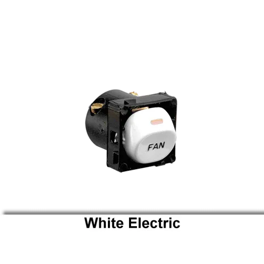 Clipsal Switch Mechanism Labelled Rocker ON/OFF 10A 250V 1 Pole 1/2 Way FAN White | 30FMWE