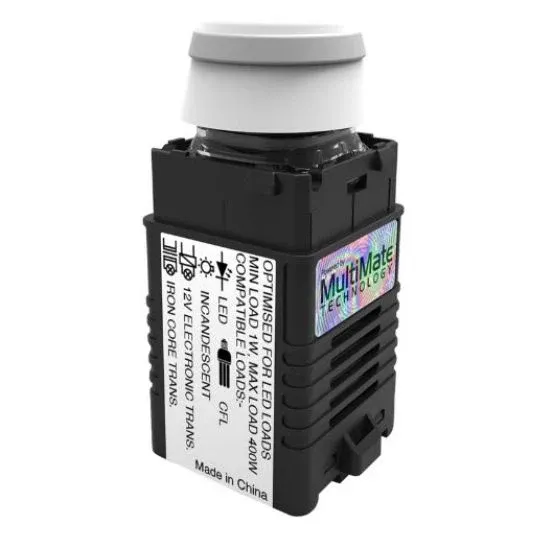 Diginet Light Dimmer Mechanism Rotary Multi Way 220/240V 400W ON/OFF LED Indicator White | MMDM/RT