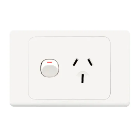 GSME Single Power Point Flush Mount Standard 15A 240V Horizontal White | COPP151G