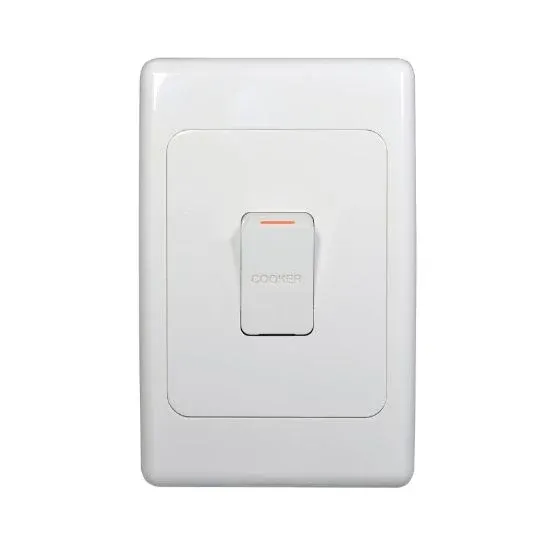 GSME Oven Switch Flush Mount Standard 1 Gang 45A 250V 2 Pole Vertical White | COSWDPOV45