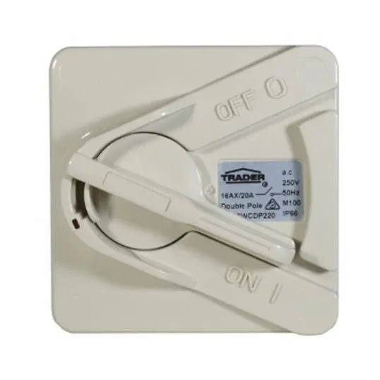 GSME Isolator Switch Surface Mount Weatherproof Heavy Duty 20A/16AX 250V 2 Pole IP66 Grey | HPSSWCDP220