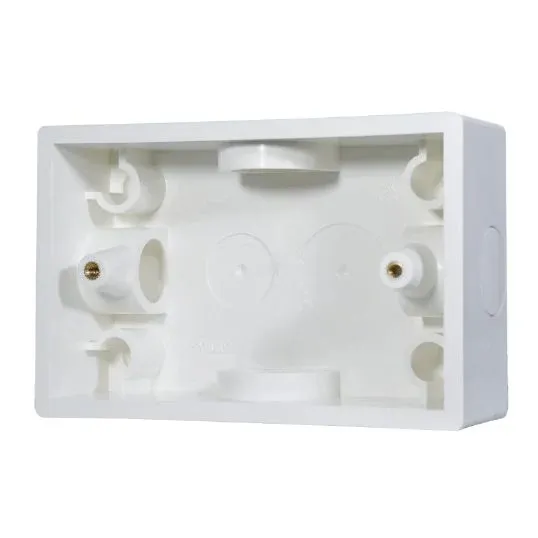 GSME Hyena Surface Mounting Box PVC 1 Gang 2x25mm + 1x20mm End White | HYSMB2025