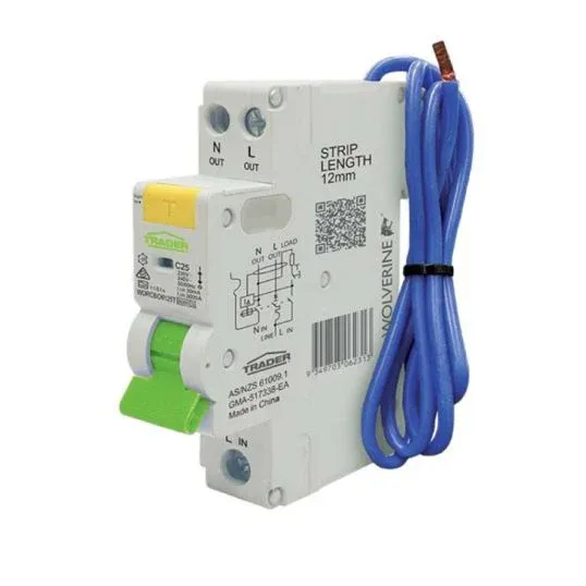 GSME Trader RCBO Type A 230-240 VAC 25 Amp 6 kA 1 Pole 30 mA IP20 1 Module | WORCBO6125T