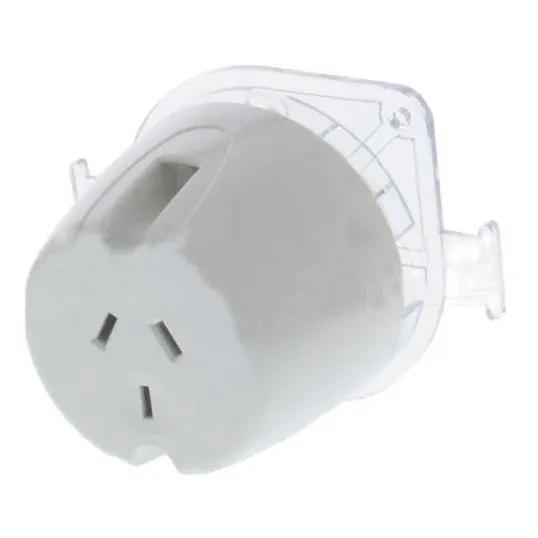 Tesla Socket Outlet Surface Mount Rear Connect 10A 3 Pin White | TESSSCSECCO