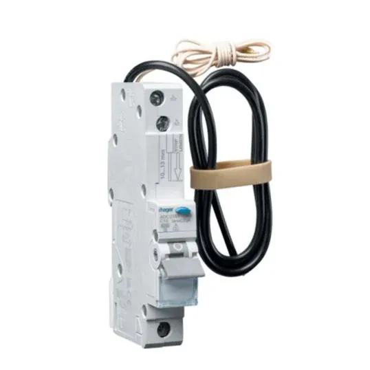 Hager RCBO 1 Pole 6kA 16A 30mA 1 Module A Class | ADC216T