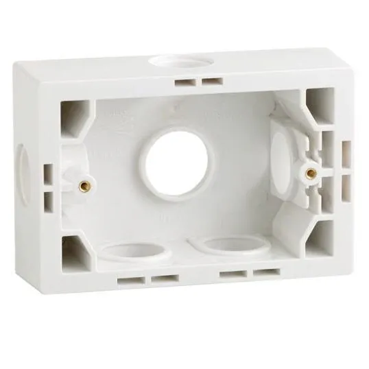 Hager Mounting Block Surface Insulated 1 Gang 37mm PVC White | WBBMI