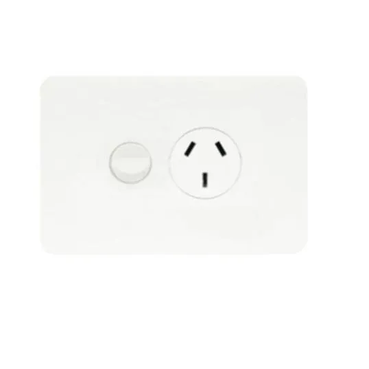 Hager Allure Single Socket 10Amp 250Volt AC Gloss White | WBHP1S