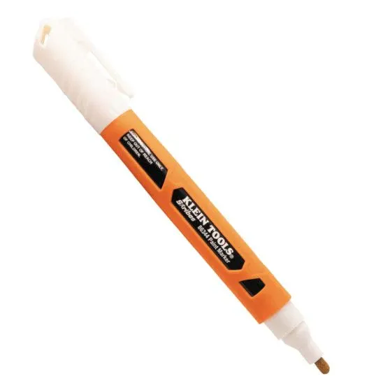 Klein Paint Marker 6.24X0.9X0.7 inch Polypropylene White | A-86344
