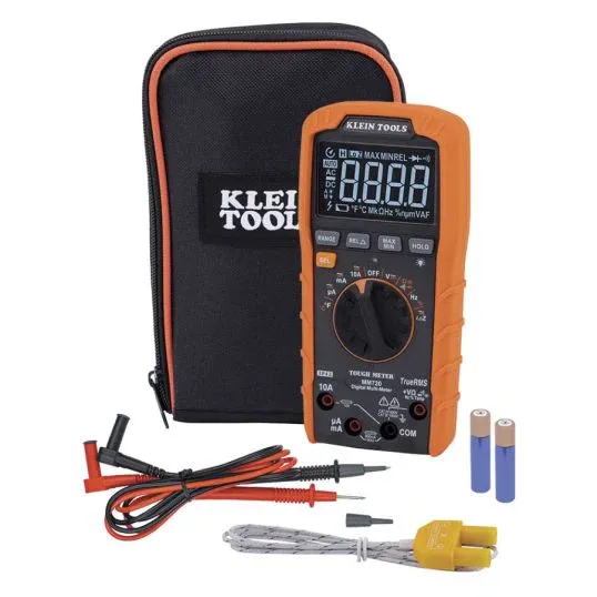 Klein TRMS Auto-Ranging Digital Multi-Meter 1000 Volt AC/DC 10 Amp 1 Hz-500 KHz 2 x AAA | A-MM720