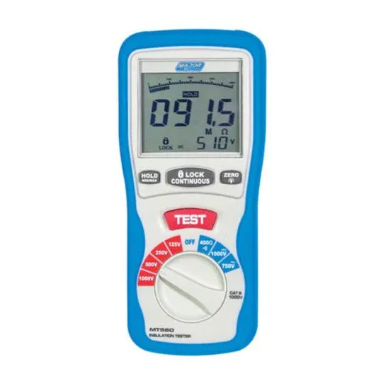 Major Tech Digital Insulation Tester 125/250/500/1000V ACV DCV | MT560
