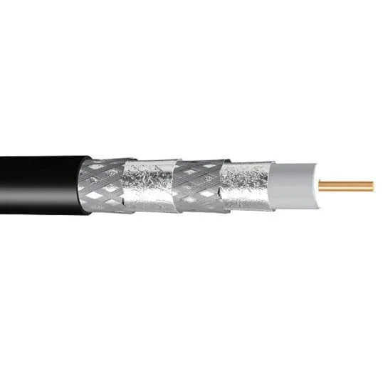 Matchmaster Digimatch RG6 Coaxial Cable Quad Shield 1.02mm PVC Black 100M | 06MM-E6Q-100M