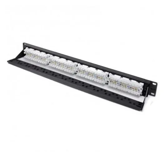 Serveredge Patch Panel Cat6 1RU 482.6mm 24 Ports Black | PPC624PC