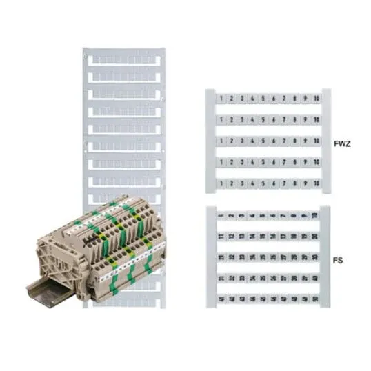 Weidmuller Dekafix Marking Tag Numerals 1-50 5x5mm White For Rail Terminals | 0473560001