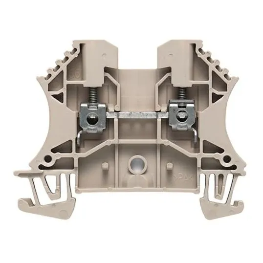Weidmuller Rail Feed-Through Terminal Block WDU 2.5 2.5mm 2 Wire Screw Connection Wemid Dark Beige | 1020000000