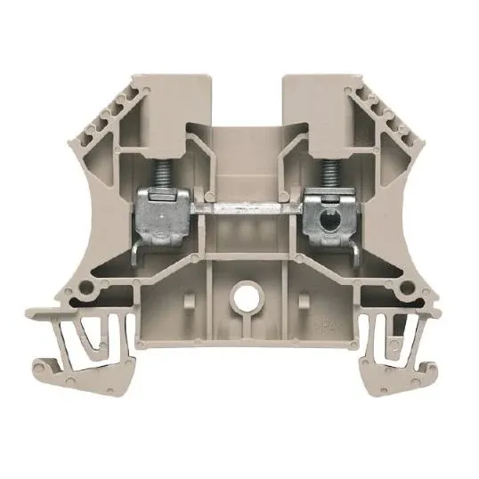 Weidmuller Rail Feed-Through Terminal Block WDU 4 4mm 2 Wire Screw Connection Wemid Dark Beige | 1020100000