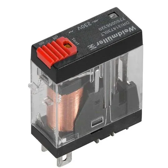 Weidmuller Klippon D Series DRI Relay 1CO 230VAC LED Test Lever Forward 10A | 7760056320