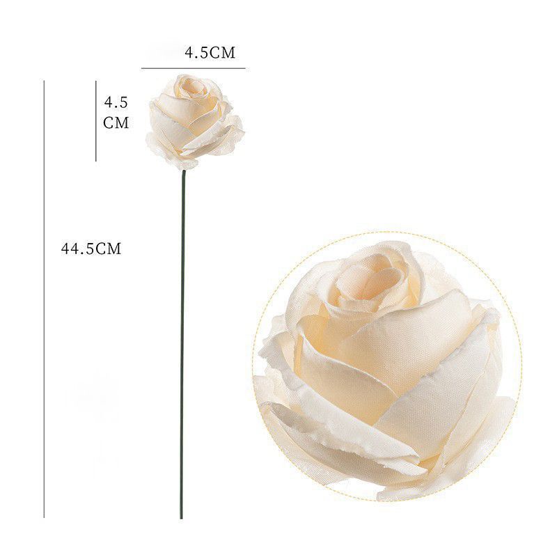 Artificial-flower-White-rose-1stem-44cm