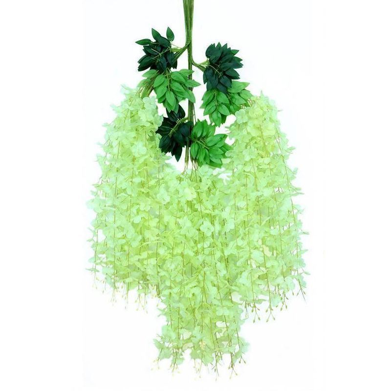 ArtificialWisteriaFlowers-Green-110CM-12-StemPack