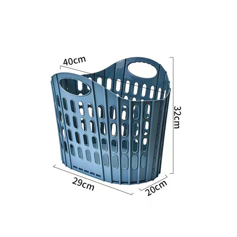 Fold the dirty clothes basket-small blue