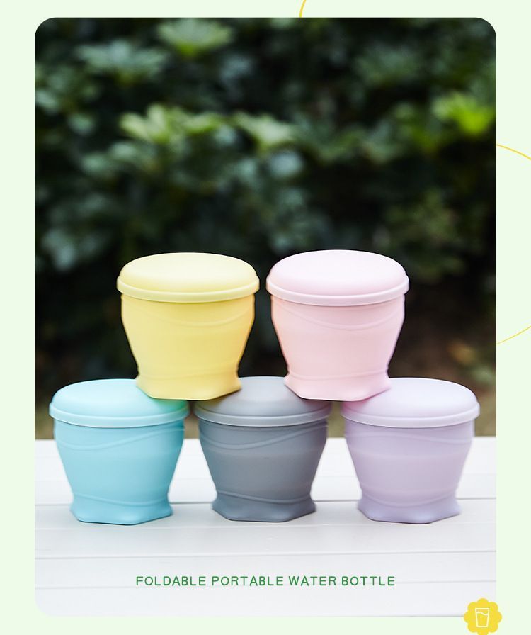 4Pcs Portable Folding Outdoor Water Cup - Light green