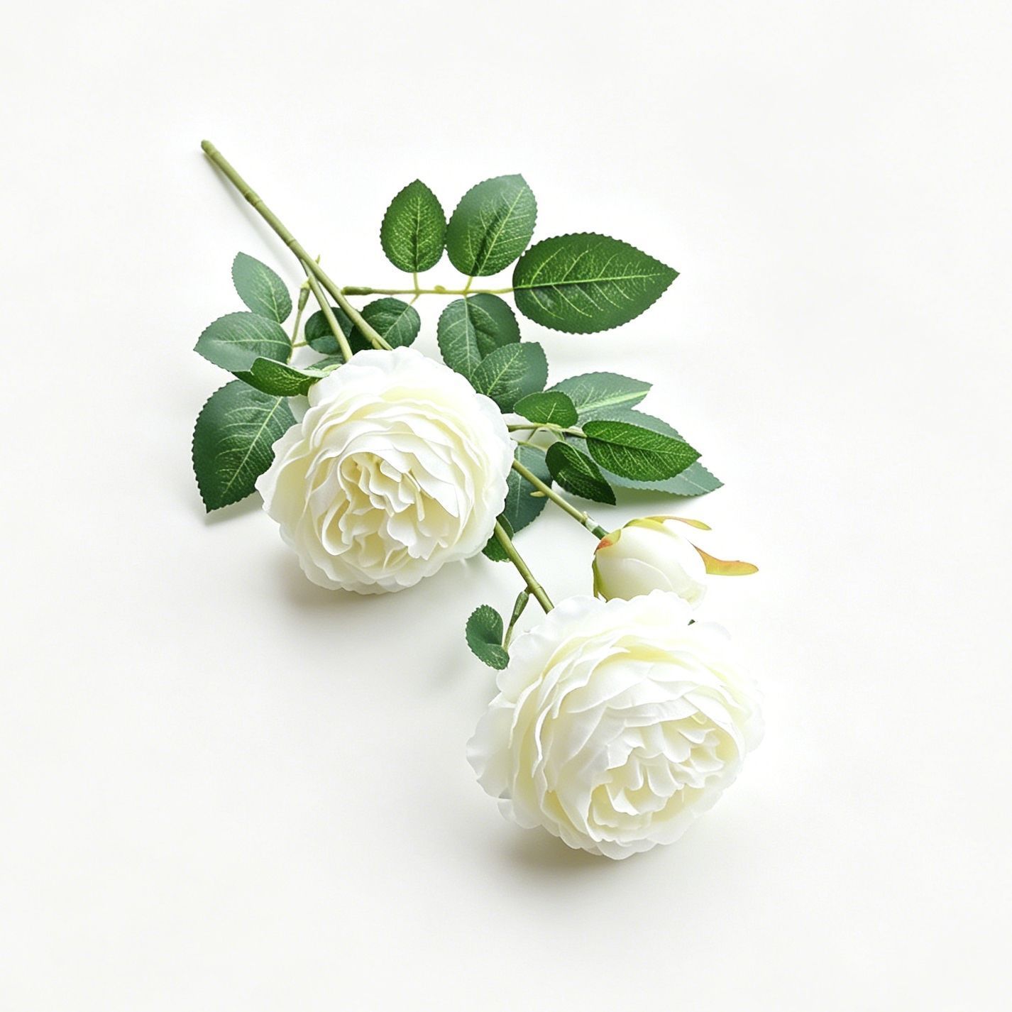 Artificial White French Peony, Soft Decor, 2 Pack