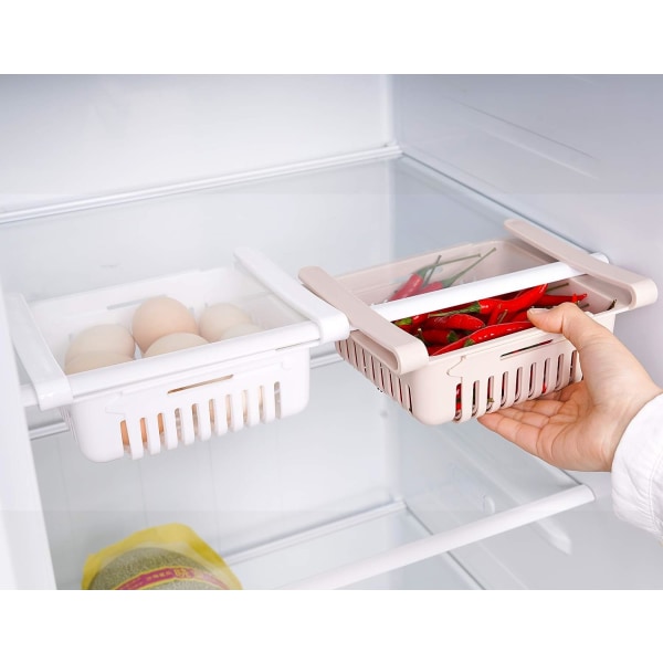Refrigerator Drawers, Adjustable Storage Shelf Refrigerator Divider Organizer, Refrigerator Drawer Organizer Refrigerator Storage Drawer (2 pcs)_max